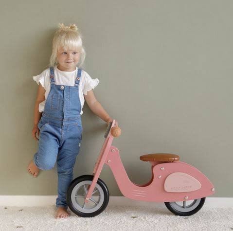 Little Dutch Balance bike Scooter pink koka līdzsvara skrejritenis rozā Little Dutch Balance bike Scooter pink koka līdzsvara skrejritenis rozā