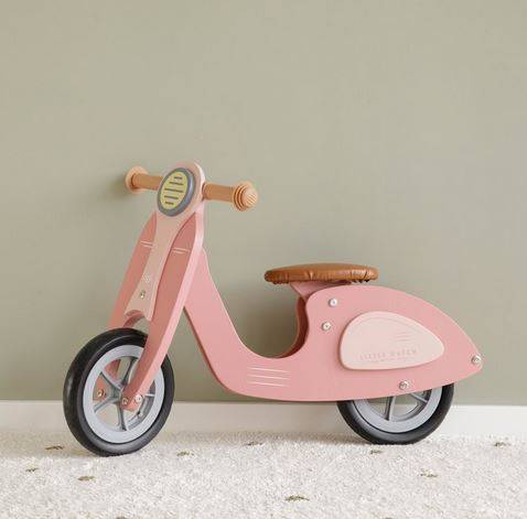 Little Dutch Balance bike Scooter pink koka līdzsvara skrejritenis rozā Little Dutch Balance bike Scooter pink koka līdzsvara skrejritenis rozā