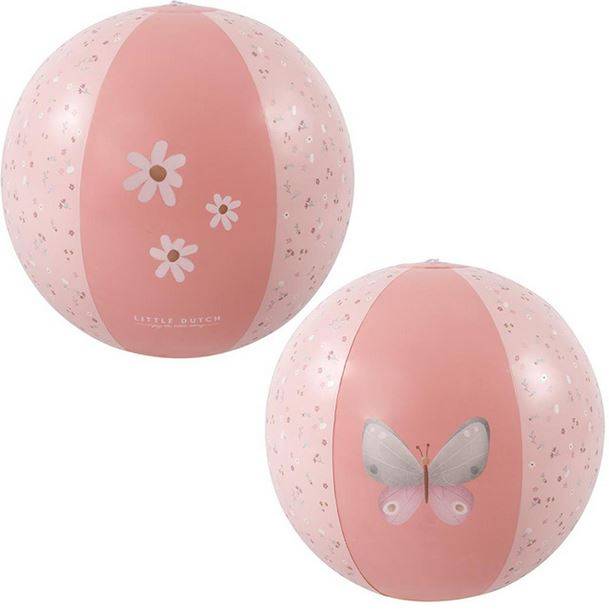 Little Dutch Beach Ball Little Pink Flowers pludmales piepūšamā bumba rozā Little Dutch Beach Ball Little Pink Flowers pludmales piepūšamā bumba rozā