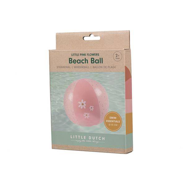 Little Dutch Beach Ball Little Pink Flowers pludmales piepūšamā bumba rozā Little Dutch Beach Ball Little Pink Flowers pludmales piepūšamā bumba rozā