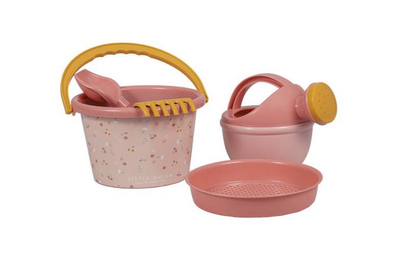 Little Dutch Beach Set Flowers & Butterflies smilšu rotaļlietas rozā Little Dutch Beach Set Flowers & Butterflies smilšu rotaļlietas rozā