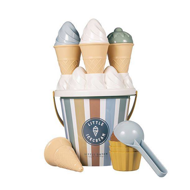 Little Dutch beach set ´Ice Cream – Vintage´ 14-piece smilšu rotaļlietu komplekts Little Dutch beach set ´Ice Cream – Vintage´ 14-piece smilšu rotaļlietu komplekts
