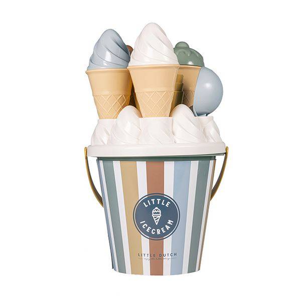 Little Dutch beach set ´Ice Cream – Vintage´ 14-piece smilšu rotaļlietu komplekts Little Dutch beach set ´Ice Cream – Vintage´ 14-piece smilšu rotaļlietu komplekts