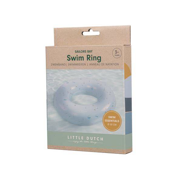 Little Dutch Swim Ring Sailors Bay Flowers peldriņķis zils