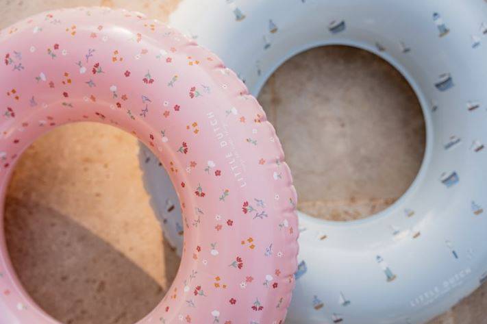 Little Dutch Swim Ring Sailors Bay Flowers peldriņķis zils