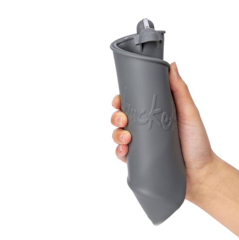 Scrunch bucket anthracite grey silikona spainis