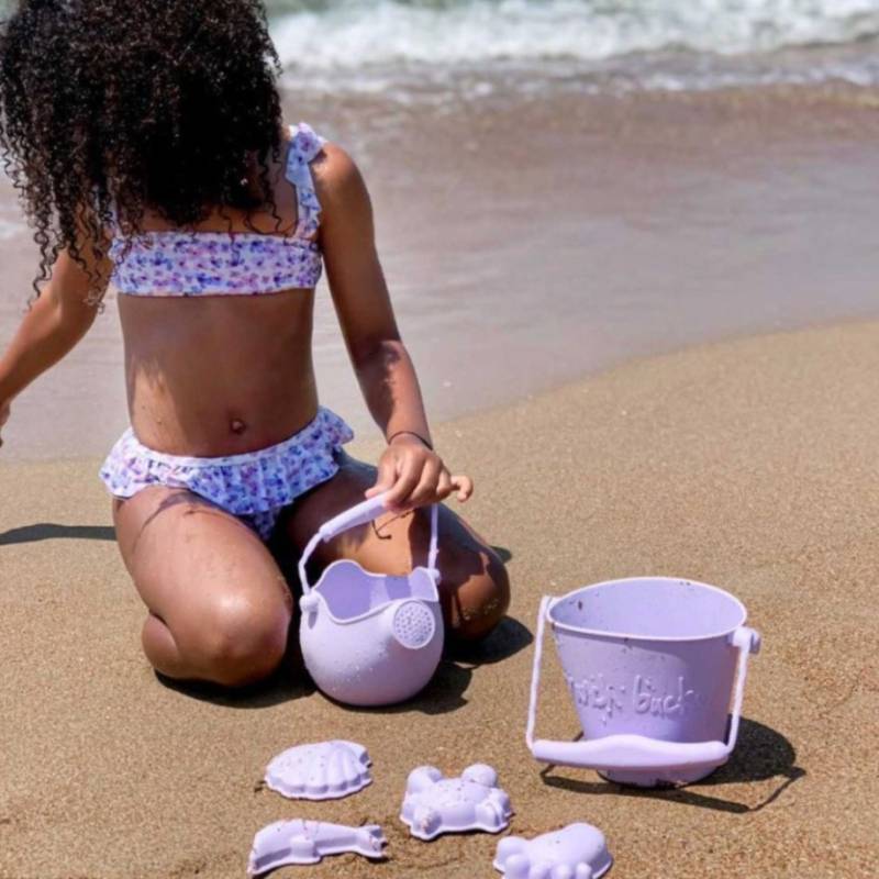 Scrunch bucket light dusty purple silikona spainis