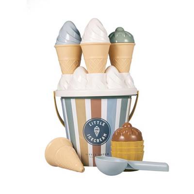 Little Dutch beach set ´Ice Cream – Vintage´ 14-piece smilšu rotaļlietu komplekts