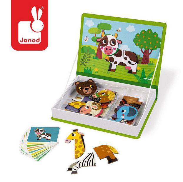 Janod Magnetic Book Animals magnētiskā grāmata - dzīvnieki