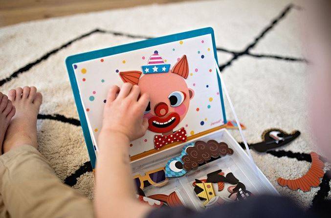 Janod Magnetic Book Crazy faces magnētiskā grāmata - jautrās sejas