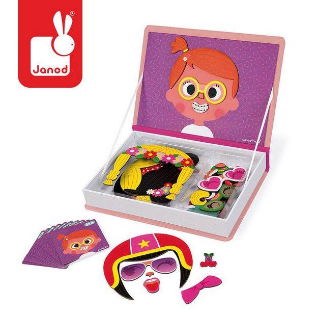 Janod Magnetic Book Crazy faces magnētiskā grāmata - jautrās sejas Janod Magnetic Book Crazy faces magnētiskā grāmata - jautrās sejas