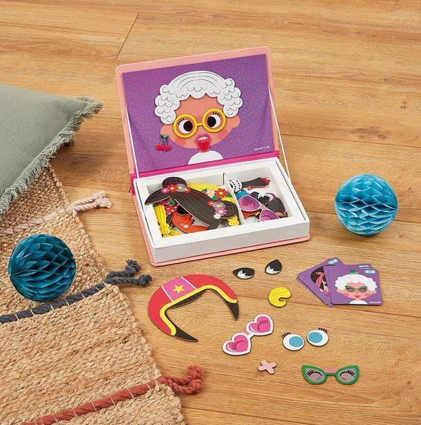 Janod Magnetic Book Crazy faces magnētiskā grāmata - jautrās sejas Janod Magnetic Book Crazy faces magnētiskā grāmata - jautrās sejas