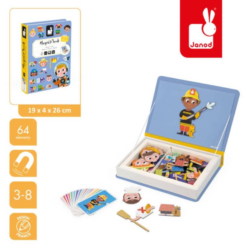 Janod Magnetic Book Jobs magnētiskā grāmata - profesijas Janod Magnetic Book Jobs magnētiskā grāmata - profesijas