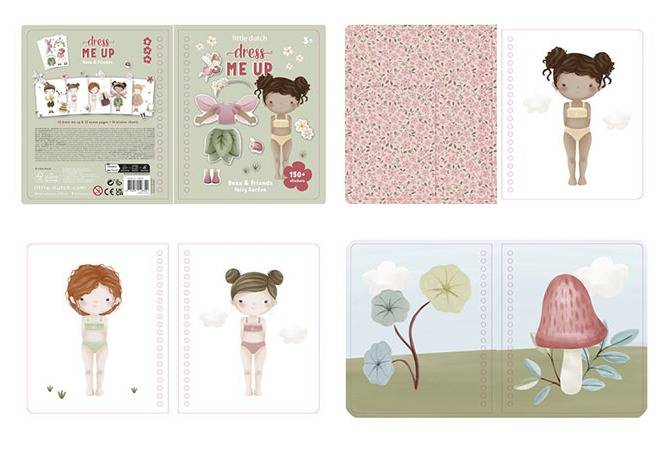 Little Dutch Dress me up book Rosa and Friends Fairy Garden bērnu grāmatiņa ar 150+ uzlīmēm Little Dutch Dress me up book Rosa and Friends Fairy Garden bērnu grāmatiņa ar 150+ uzlīmēm