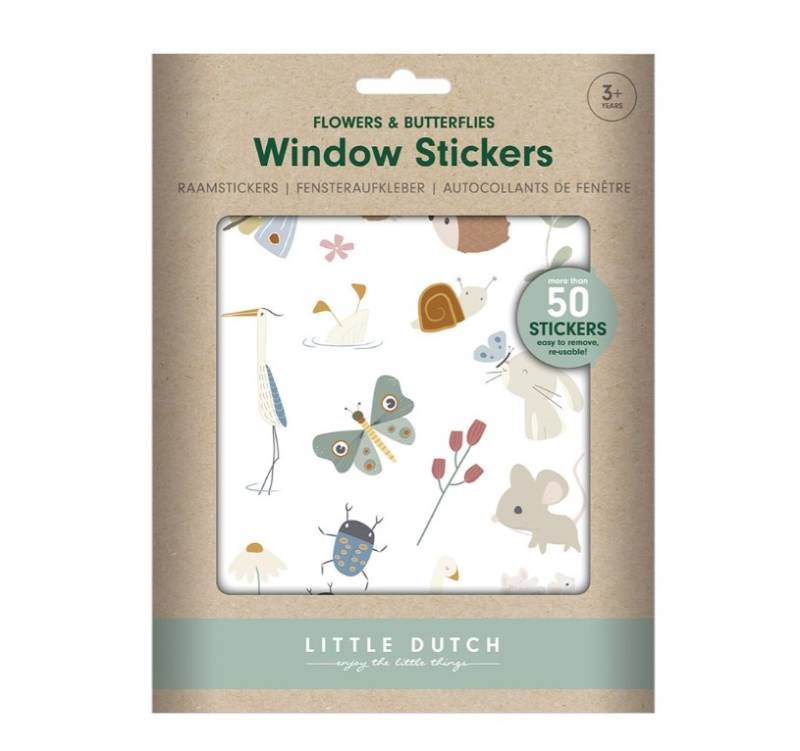 Little Dutch Window stickers Flowers and Butterflies logu uzlīmes Little Dutch Window stickers Flowers and Butterflies logu uzlīmes