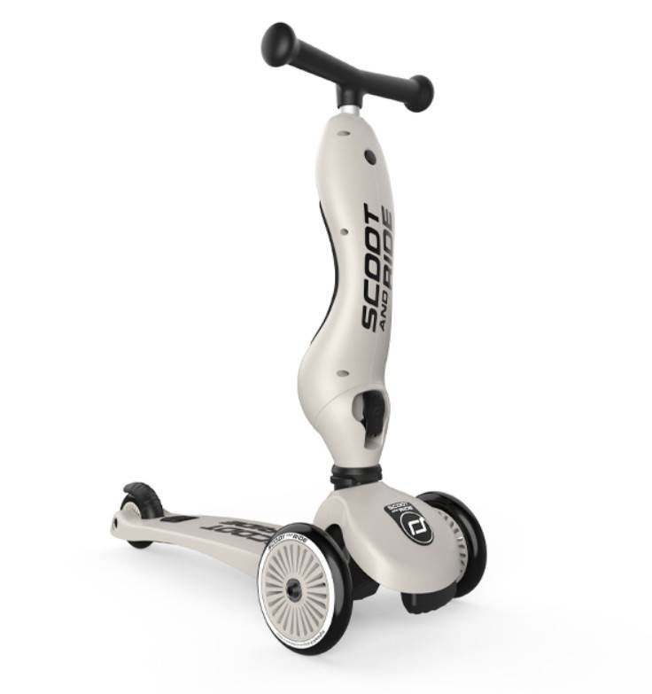 Scoot and Ride Highwaykick 1 ash skrejritenis pelēkbalts Scoot and Ride Highwaykick 1 ash skrejritenis pelēkbalts