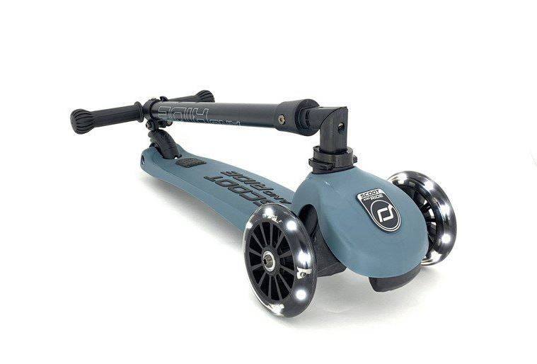 Scoot and Ride Highwaykick 3 LED steel skrejritenis tumši zils Scoot and Ride Highwaykick 3 LED steel skrejritenis tumši zils