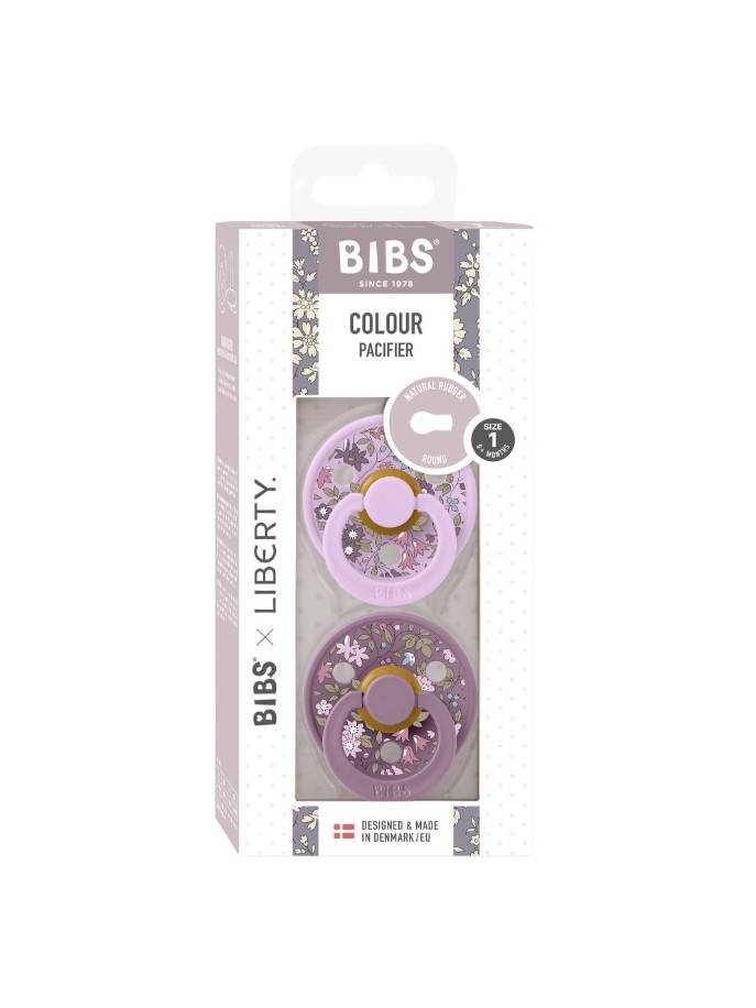 BIBS x Liberty Colour Round knupīši Chamomile Lawn Violet sky 0-6 mēn. BIBS x Liberty Colour Round knupīši Chamomile Lawn Violet sky 0-6 mēn.