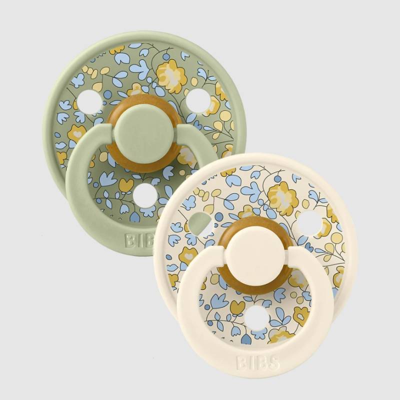 BIBS x Liberty Colour Round knupīši Eloise Sage mix 0-6 mēn.