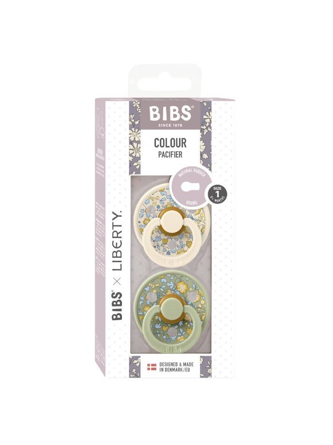 BIBS x Liberty Colour Round knupīši Eloise Sage mix 6-18 mēn. BIBS x Liberty Colour Round knupīši Eloise Sage mix 6-18 mēn.