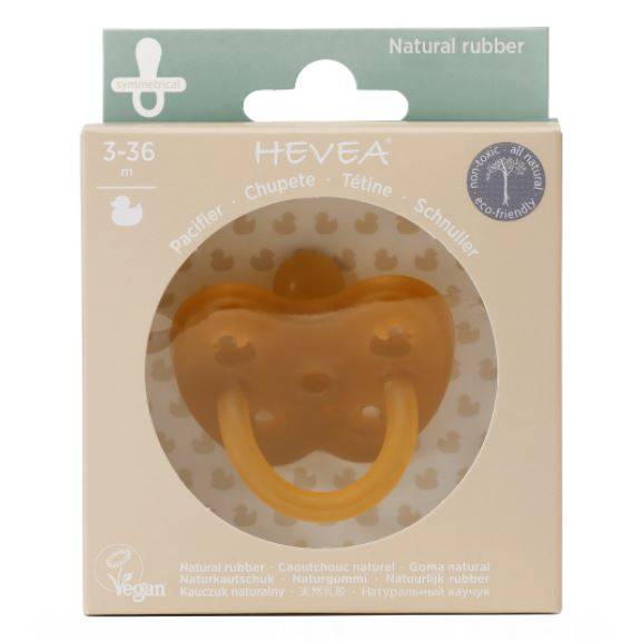 Hevea Classic Pacifier 0-3 months - Symmetrical dabīgā kaučuka knupītis 0-3 mēn. taisns Hevea Classic Pacifier 0-3 months - Symmetrical dabīgā kaučuka knupītis 0-3 mēn. taisns