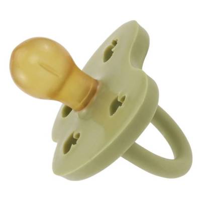 Hevea Pacifier - Hunter Green Round dabīgā kaučuka knupītis 3-36 mēn. apaļš