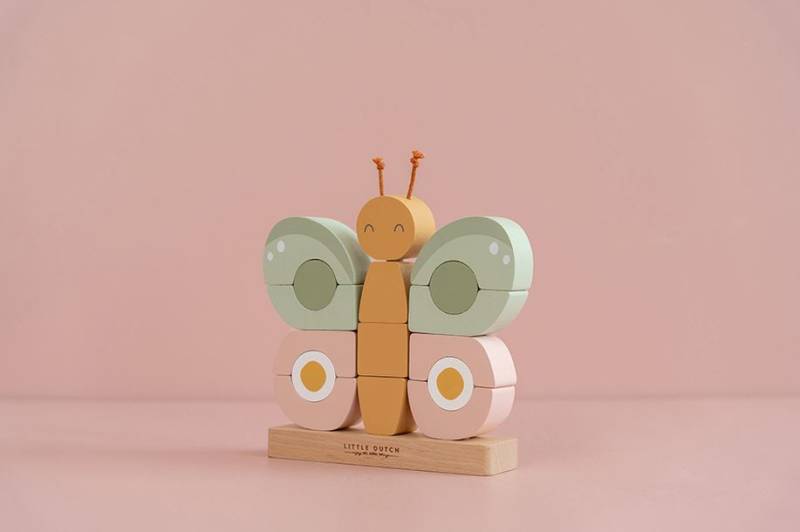 Butterfly Stacking Puzzle ´Flowers & Butterflies´ FSC koka taurenītis