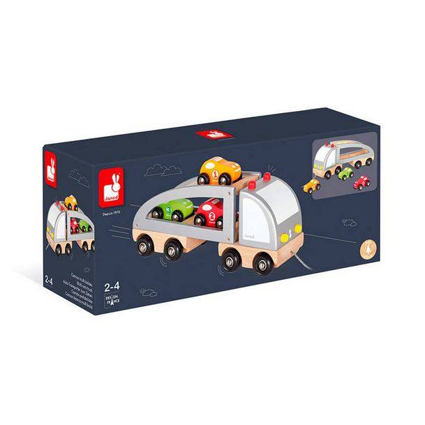 Janod Wooden tow truck koka evakuators Janod Wooden tow truck koka evakuators