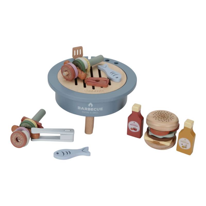 Little Dutch Barbecue Toy Set koka rotaļlieta bārbekjū komplekts Little Dutch Barbecue Toy Set koka rotaļlieta bārbekjū komplekts