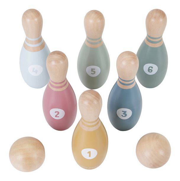 Little Dutch Bowling Set FSC koka boulinga spēle Little Dutch Bowling Set FSC koka boulinga spēle