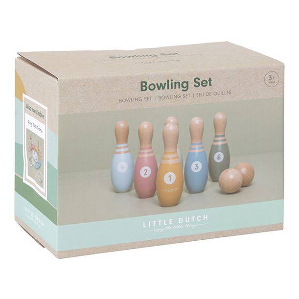 Little Dutch Bowling Set FSC koka boulinga spēle Little Dutch Bowling Set FSC koka boulinga spēle
