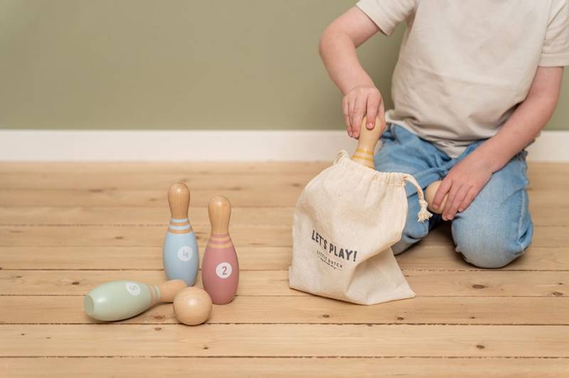 Little Dutch Bowling Set FSC koka boulinga spēle Little Dutch Bowling Set FSC koka boulinga spēle