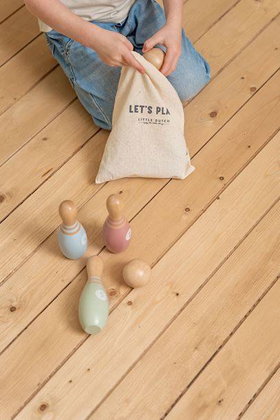 Little Dutch Bowling Set FSC koka boulinga spēle Little Dutch Bowling Set FSC koka boulinga spēle