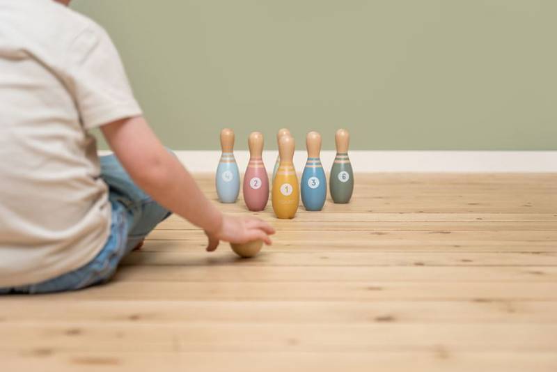 Little Dutch Bowling Set FSC koka boulinga spēle Little Dutch Bowling Set FSC koka boulinga spēle