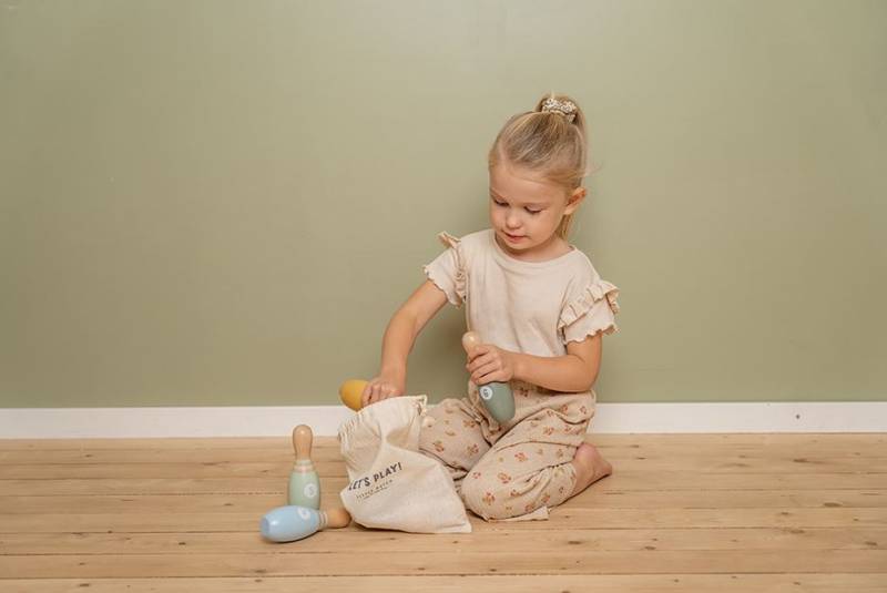Little Dutch Bowling Set FSC koka boulinga spēle Little Dutch Bowling Set FSC koka boulinga spēle
