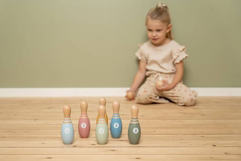 Little Dutch Bowling Set FSC koka boulinga spēle Little Dutch Bowling Set FSC koka boulinga spēle