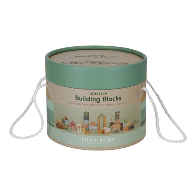 Little Dutch building blocks Little Farm FSC koka klucīši spainī Little Dutch building blocks Little Farm FSC koka klucīši spainī