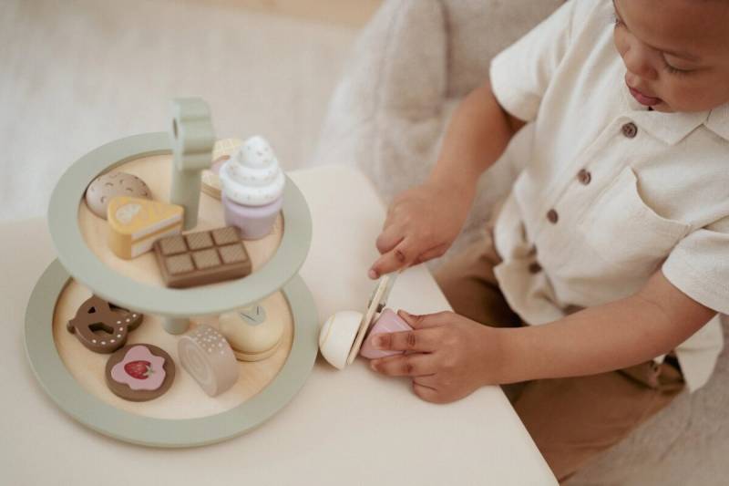 Little Dutch Cake Stand Set FSC koka kūku statīvs