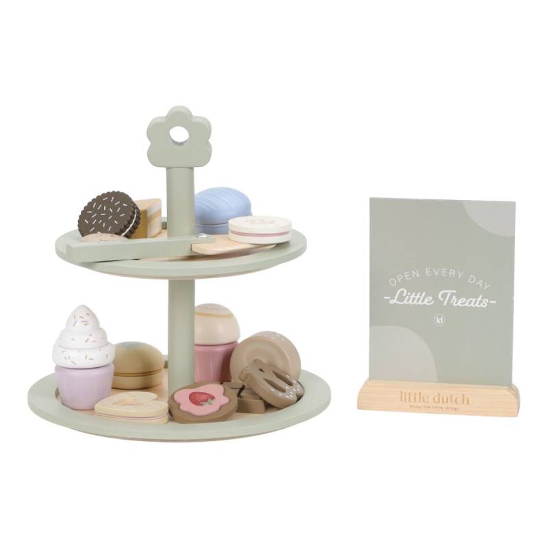 Little Dutch Cake Stand Set FSC koka kūku statīvs