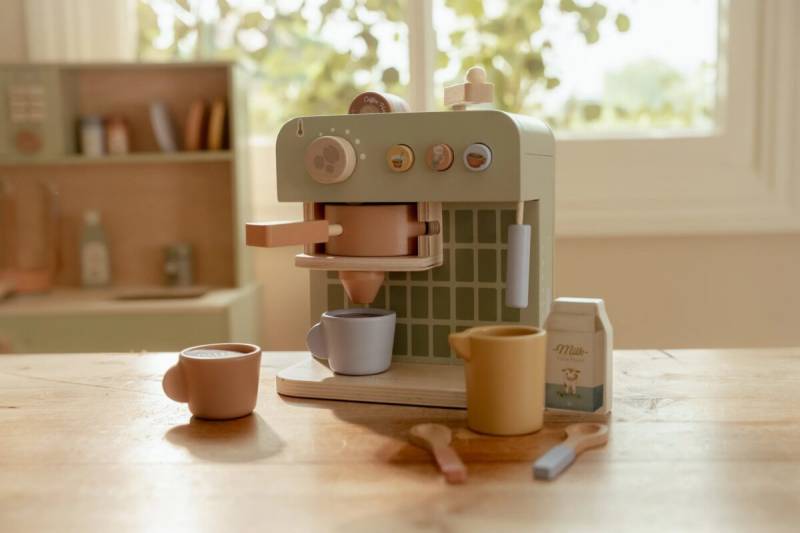 Little Dutch Coffee Machine Set FSC koka kafijas aparāts Little Dutch Coffee Machine Set FSC koka kafijas aparāts