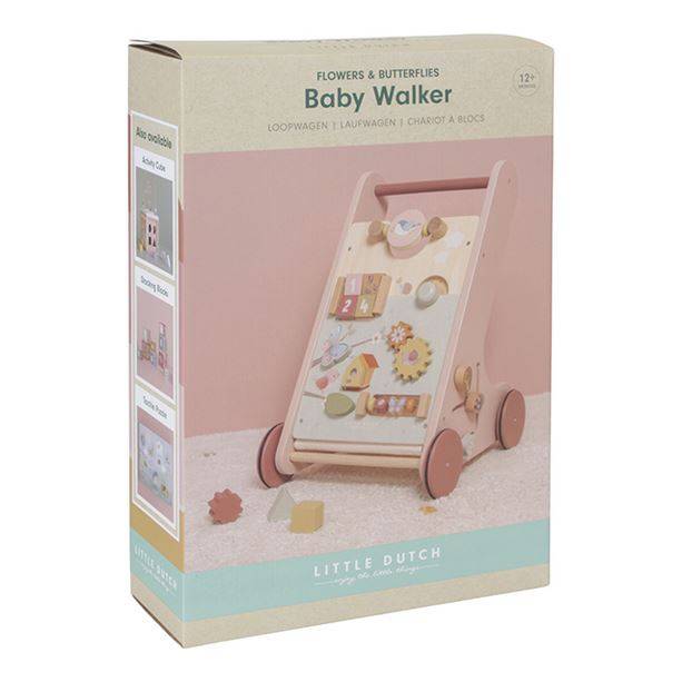 Little Dutch Multi-activity Baby Walker ´Flowers & Butterflies´ koka aktivitāšu staigulītis Little Dutch Multi-activity Baby Walker ´Flowers & Butterflies´ koka aktivitāšu staigulītis
