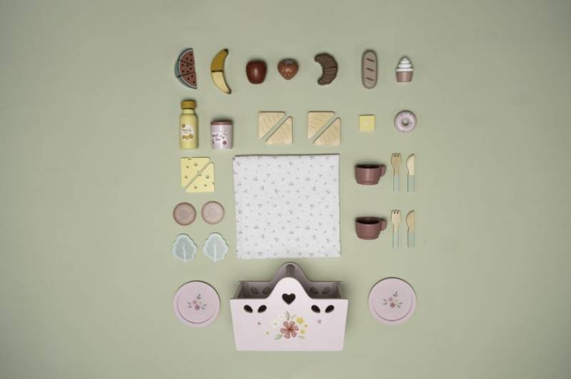 Little Dutch Picnic Play Set FSC wood koka rotaļu piknika grozs Little Dutch Picnic Play Set FSC wood koka rotaļu piknika grozs