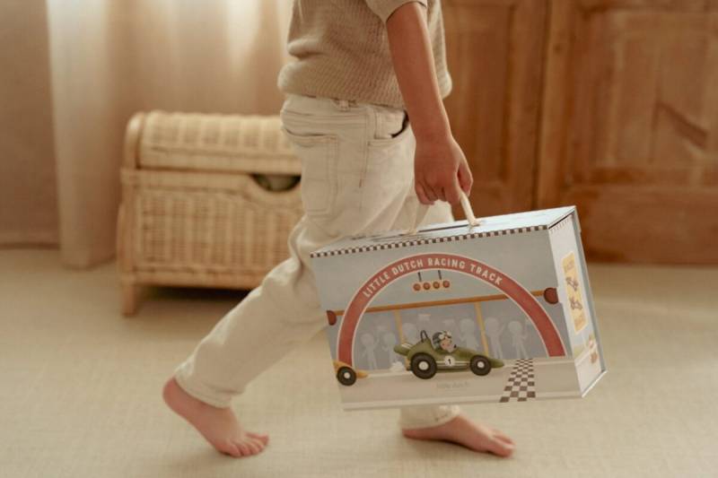 Little Dutch Play Case with Racetrack FSC rotaļu kaste ar sacīkšu trasi
