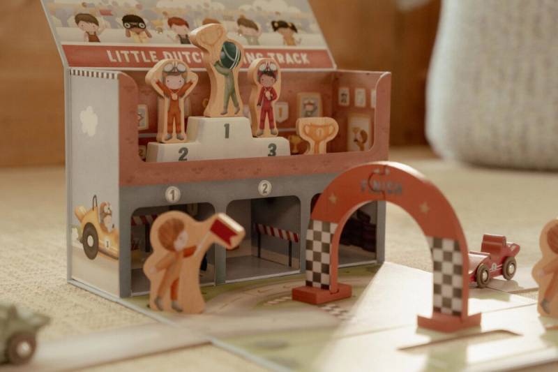 Little Dutch Play Case with Racetrack FSC rotaļu kaste ar sacīkšu trasi