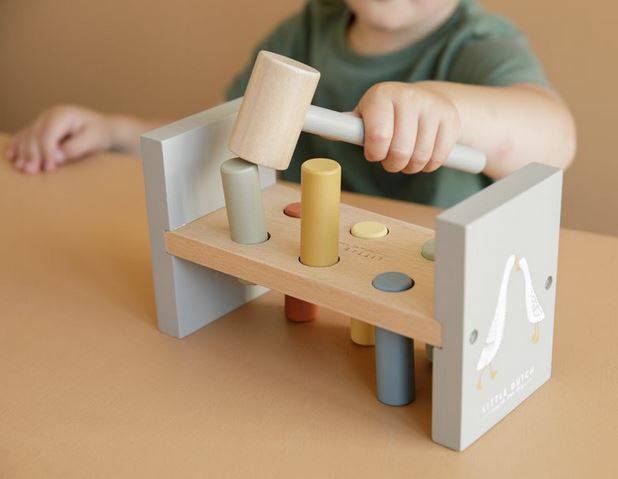 Little Dutch Pounding bench Little Goose koka sitamais sols Little Dutch Pounding bench Little Goose koka sitamais sols