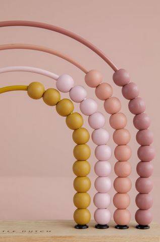 Little Dutch Rainbow abacus skaitāmie kauliņi rozā Little Dutch Rainbow abacus skaitāmie kauliņi rozā