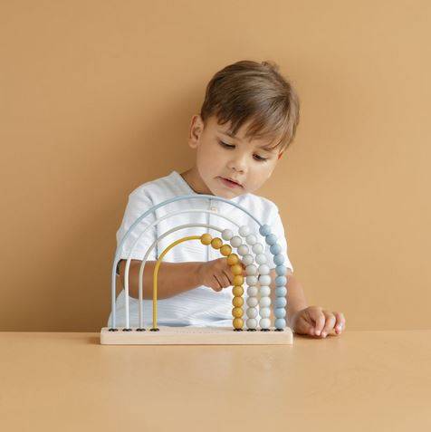 Little Dutch Rainbow abacus skaitāmie kauliņi zili