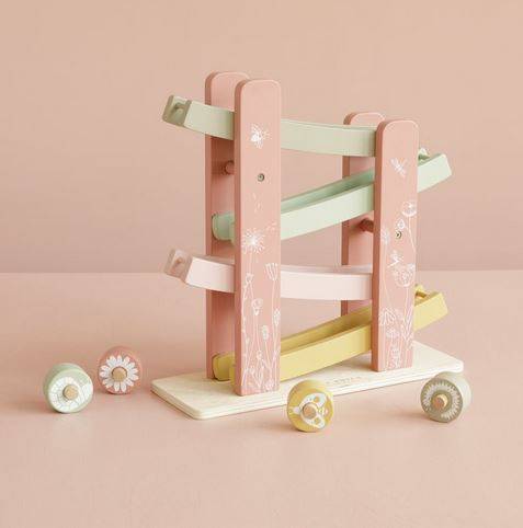 Little Dutch Ramp Racer Flowers koka sacīkšu trase rozā