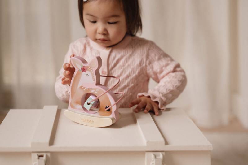 Little Dutch Rocking Deer Fairy Garden koka rotaļlieta