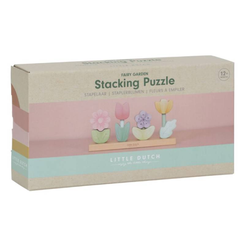 Little Dutch Stacking Puzzle Flowers Fairy Garden saliekams puķu dārzs Little Dutch Stacking Puzzle Flowers Fairy Garden saliekams puķu dārzs